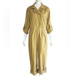 Banana Republic  Classic Beige Poplin Jumpsuit Size Medium Photo 1