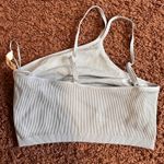 Aerie  Ribbed One Shoulder Crop Tank Top Blue Size Large NWT HAS  SMALL STAINS Photo 3