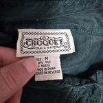 Vintage CROQUET 90s Dark Green Silk Fringe Western Button Up Shirt M Cowgirl Size M Photo 5