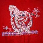 VTG 80s Grandma Cat Sweater Womens XL GraphicnArt Sweatshirt Cottagecore Red 90s Photo 1