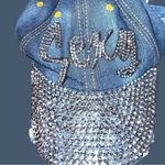 Awesome distressed jean cap with sexy on front and sparkly! Blue Photo 5