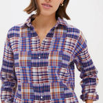 Tuckernuck  Plaid Flannel Cropped Button Down NEW Photo 0