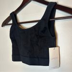 Capezio  Black Seamless Ribbed Bra Top Medium/Large Dance Activewear NWT Neutral Photo 2