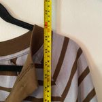 Maeve  Purple Brown Stripe Ribbed Short Sleeve Henley Shirt Preppy Sparkle 2X Photo 8