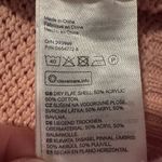 H&M Light Pink Textured Crew Neck Sweater Photo 3