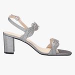 Touch Ups NEW Silver Moxie Wedge Sandal Heel Wedding Prom Formal 9.5 $70 Photo 5