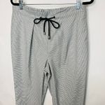 Madeline & Monroe Windowpane Check Print Cream Black Drawstring Sz Large Photo 5