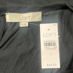 Loft Top Sz L Black Sleeveless Keyhole Closure Asymmetrical Closet Staple Casual Photo 3