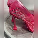 Aldo x Barbie BARBIESTESSY Pink Clear Pointed Toe Pumps Heels Size 7.5 New Photo 4