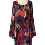 Ivy Road Floral Shift Dress Size 1X Multi Color Orange Photo 0
