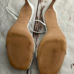 ZARA ALLIGATOR EMBOSSED WHITE STRAPPY HEELED SANDALS Photo 5