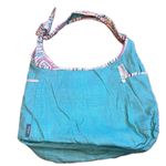 Thirty One Chevron Patterned Multicolor Blue Green Pink Hobo Bag Photo 2