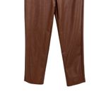 Aritzia Wilfred Melina Pants Vegan Faux Leather High Waist Brown Size 4 Photo 6