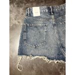 ZARA Blue Distressed High Rise Shorts Size 8 NWT Ripped Fray Destroy Photo 8