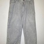 Urban Outfitters BDG UO Retro Y2K Wide Leg Gray Carpenter Corduroys High Rise Crop Sz 30 Cotton Photo 0
