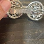 Boutique Elegant Silver Metal Pearl & Crystal Bow Special Occasion Hair Barrette Photo 1