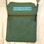 For Freedom Floral and Olive Green Crossbody Purse w/ YKK Zipper EUC Photo 1