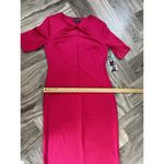 Bold Elements  Stretchy Cut To Curve, Vivid Raspberry Barbie Pink Dress Size Med Photo 2