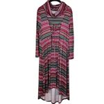 Unbranded Womens Bright Color Blocked Cowl Neck Striped Maxi Dress Size 2XL Blue Photo 2