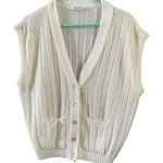 Vintage Rose size L made in USA button front sweater vest. Size L Photo 0