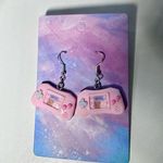 Handmade Pink Game controller stainless steel hook  earrings Photo 2
