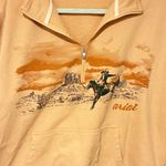 Ariat Women's R.E.A.L. Scenic Sweatshirt Tan Quarter Zip Pullover Horse Rodeo Photo 1