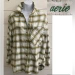 Aerie  Women’s‎ Sz XS Oversized Plaid Flannel Shirt Photo 1