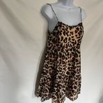 Urban Outfitters  Leopard Babydoll  Mini Dress XS Y2K Coquette Indie Festival Tan Photo 3