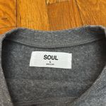 SoulCycle Gray Sweatshirt with Gold Lightning Design Photo 3