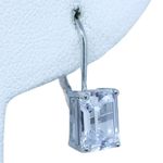 Sterling Silver 925 Clear CZ Lever Back  Earrings Photo 5