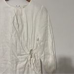 DISSH • beau white long sleeve linen midi dress sz US 6 Photo 9