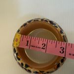 Vintage Leopard Print Bangle Bracelet Brown Photo 7