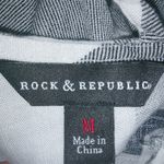 Rock & Republic M Buffalo Plaid Black White Top Photo 5