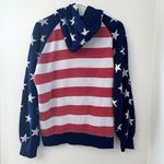 USA Pullover Hoodie Washington DC American Flag Embroidered Medium Patriotic Blue Photo 7