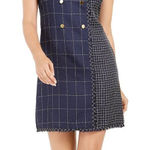 Julia Jordan JULIA JORDON Navy Tweed Grid Shift Dress NWT 14 Photo 0