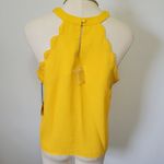 Milk and Honey mustard scalloped halter tank size large Photo 6