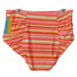 Island Rays Bikini Swim Bottom 1X Brown Orange Stripe Beach Pool Cruise New Brown Photo 1