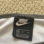 Nike PRO Graphic High Neck Logo Tank Top Size Medium Black Grey Halter EUC Photo 1