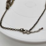 Vtg Layered Chain Necklace 28" Gold Tone Beaded Rhinestone Accent Rustic Rocker Photo 3