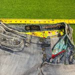 Odyn Jeans Size 28 Light Wash Y2K Embroidered Floral Studded Low Rise Button Fly Blue Photo 7