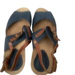 Sergio Tacchini Women's Size EUR 40 US 9 Blue Leather Sling Back Sandals Photo 4