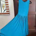 GIRLS FROM SAVOY Anthropologie Elementary Teal Blue Surplice Bodice Dress Medium Photo 5