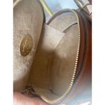 Pratesi Firenze Round Woven Straw Leather Crossbody Bag Italian Made Quiet Luxe Brown Photo 5