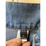 Vintage 90s dazy low rise velcro tab front zip fly blue wash denim jeans small Size 4 Photo 1