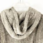 Lucky Brand  Brown Plush Soft Spellout Logo Striped Long Sleeves Hoodie Pullover Photo 7