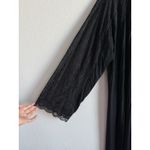 Soma  Womens Black Cool Nights Belted Exquisite Romantic Robe Lace Detail Sz L/XL Photo 3