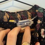 Vintage Samuel Blue Floral Black and Pink Women's Dress Y2K 90s Farmhouse Size M Photo 1