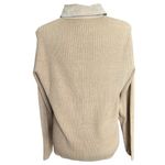 Studio Works Vintage Stitch-Front Tan Suede Leather Jacket 90's Large Photo 2