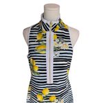 Boston Proper - Lemon Stripe Sleeveless Zip Front Resort European Dress Sz S Photo 2