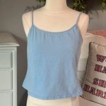 Relativity Cami Powder Blue Adjustable Straps Bra Shelf fits Medium Cotton  Women Photo 0
